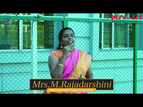 Motivational Speech by M.Rajadharshini - for Chess Players - Kalvi Schools-MSSC-Chess Tournament