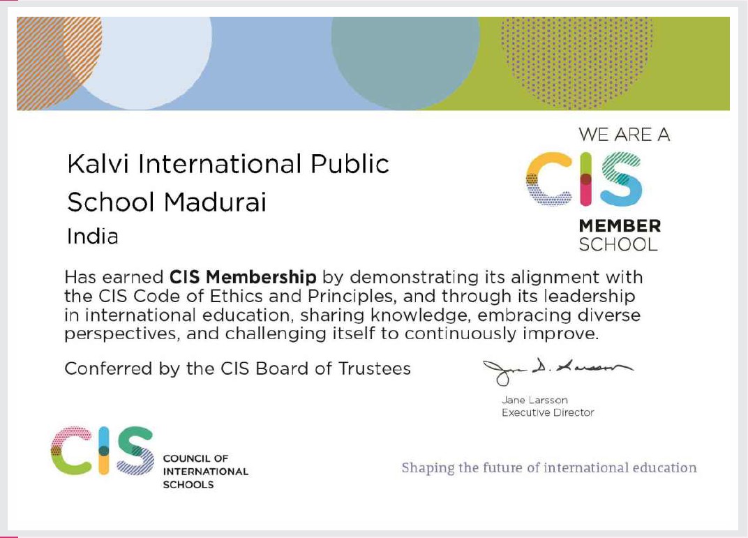 CIS Membership Certificate
