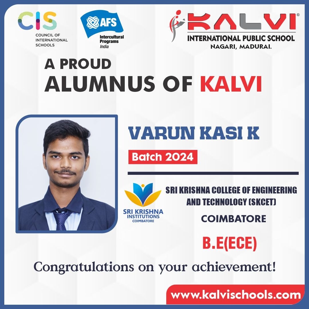 ALUMNA AND ALUMNUS OF KALVI