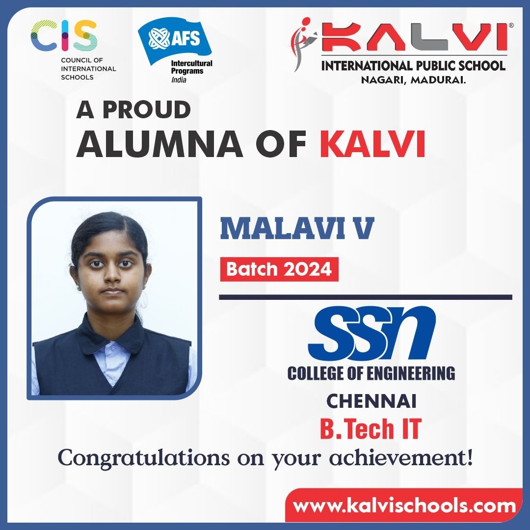 ALUMNA AND ALUMNUS OF KALVI