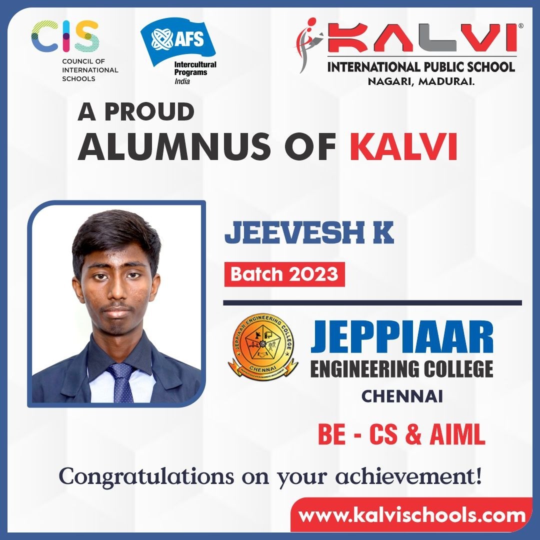 ALUMNA AND ALUMNUS OF KALVI