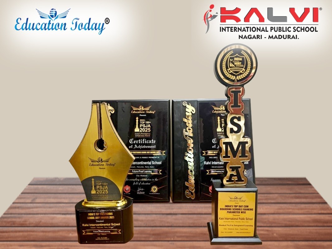 KALVI INTERNATIONAL PUBLIC SCHOOL,  NAGARI is Ranked No 1 in Integrated Learning,  Tamilnadu