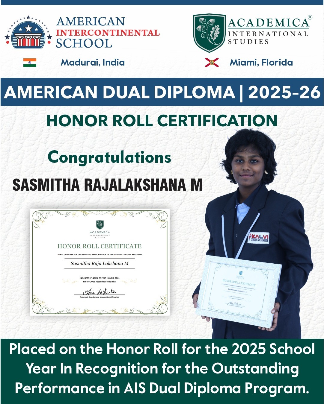 American Dual Diploma | 2025-26 - Honor Roll Celebration