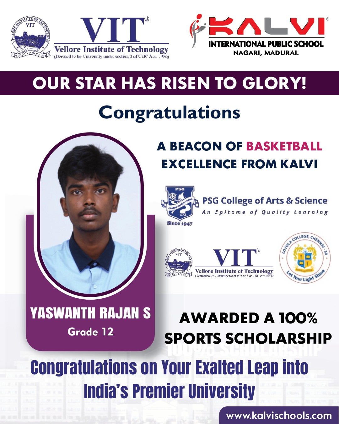 Congratulations on your Exalted leap into india's Premier Institution