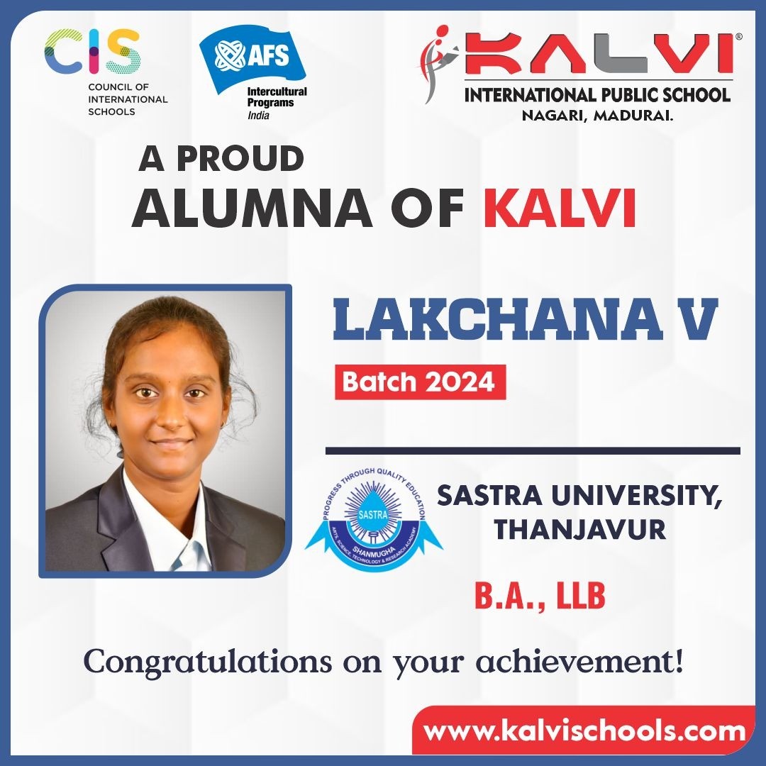 A proud Alumnus Of Kalvi