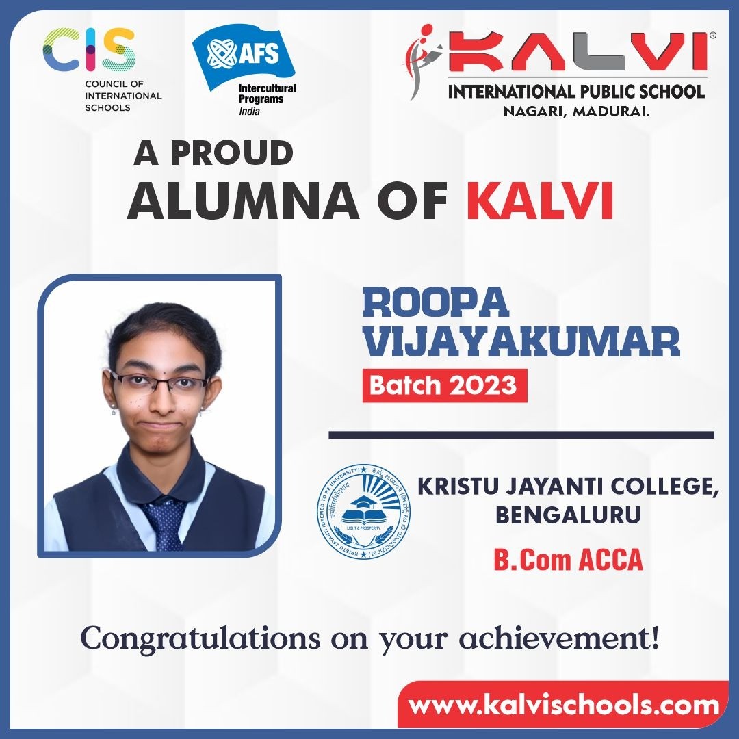 A proud Alumnus Of Kalvi