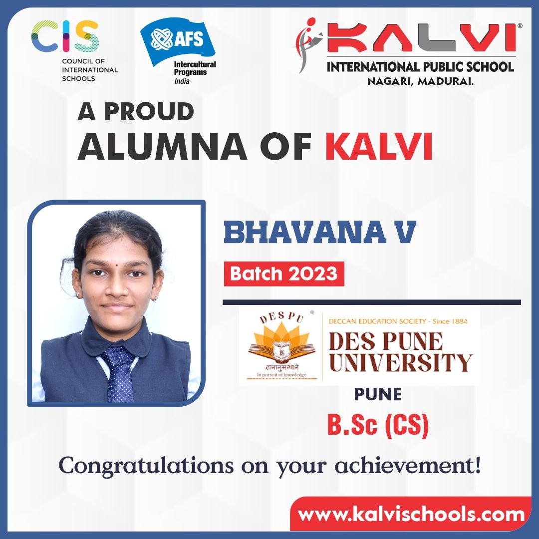 A proud Alumnus Of Kalvi