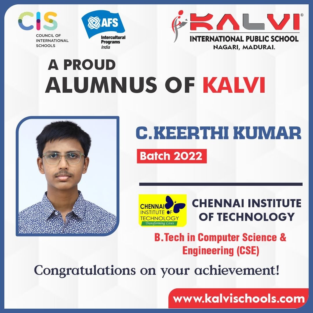 A proud Alumnus Of Kalvi