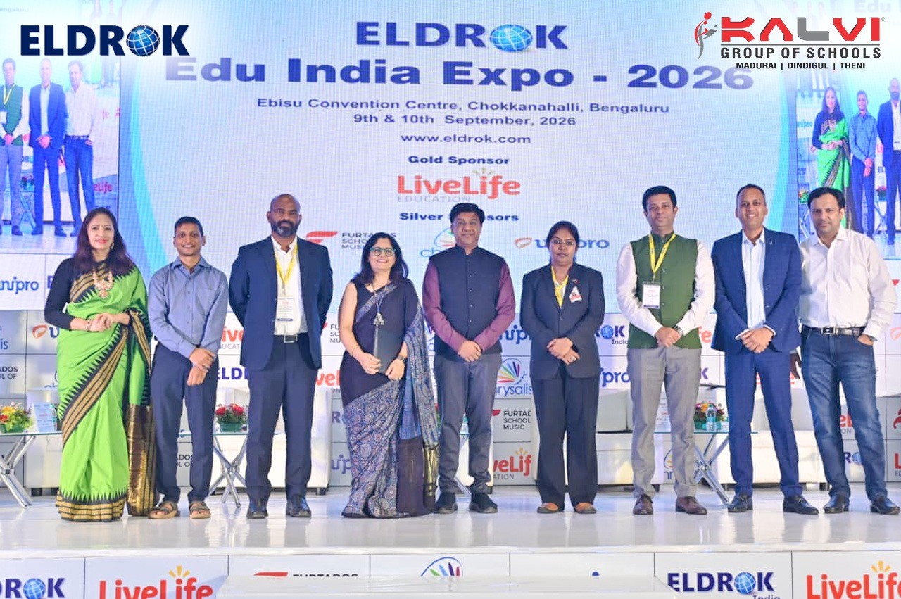Kalvi at the Eldrok India Expo, Bengaluru.