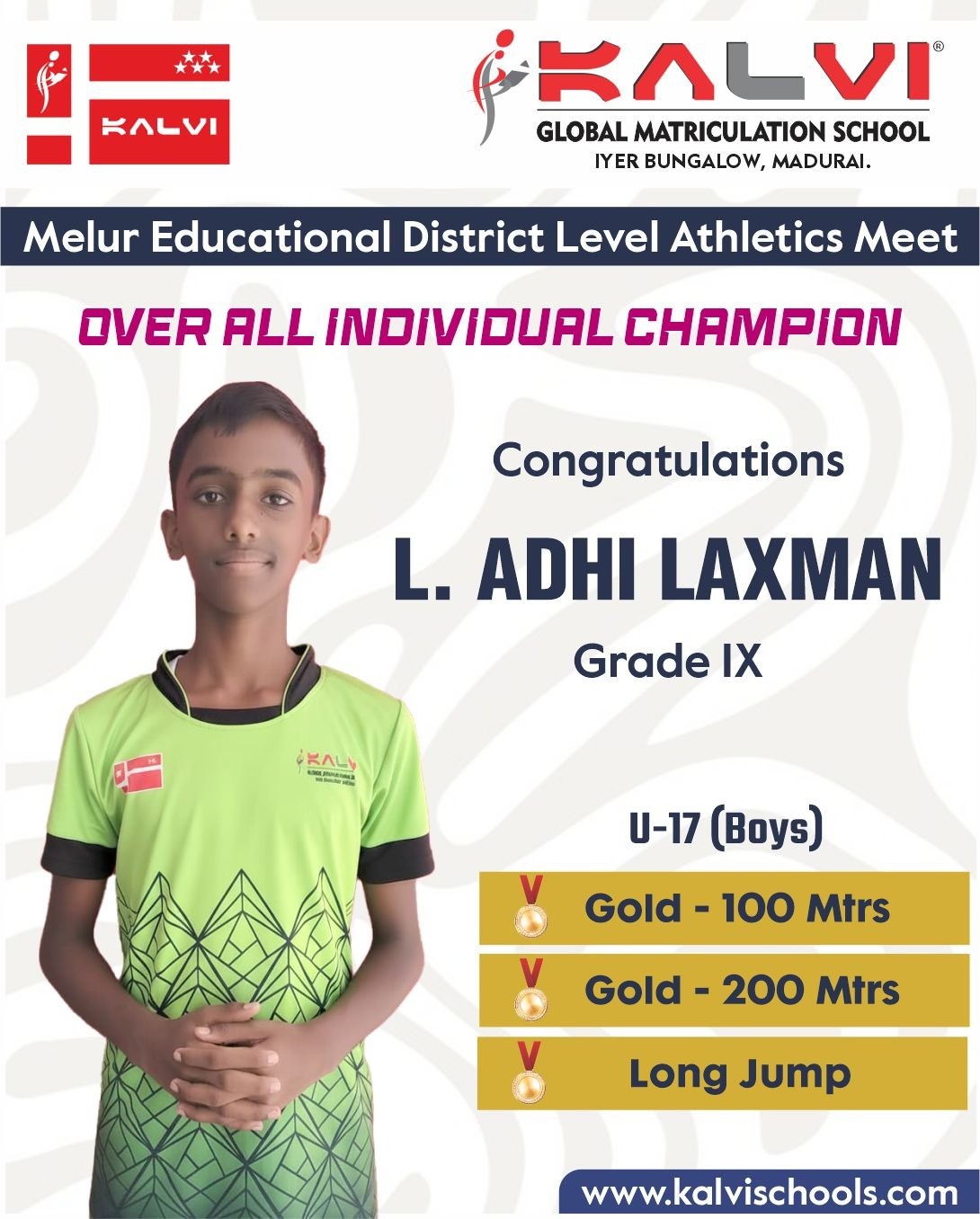 Champions - KALVI Global Matriculation School Iyyerbungalow-Madurai
