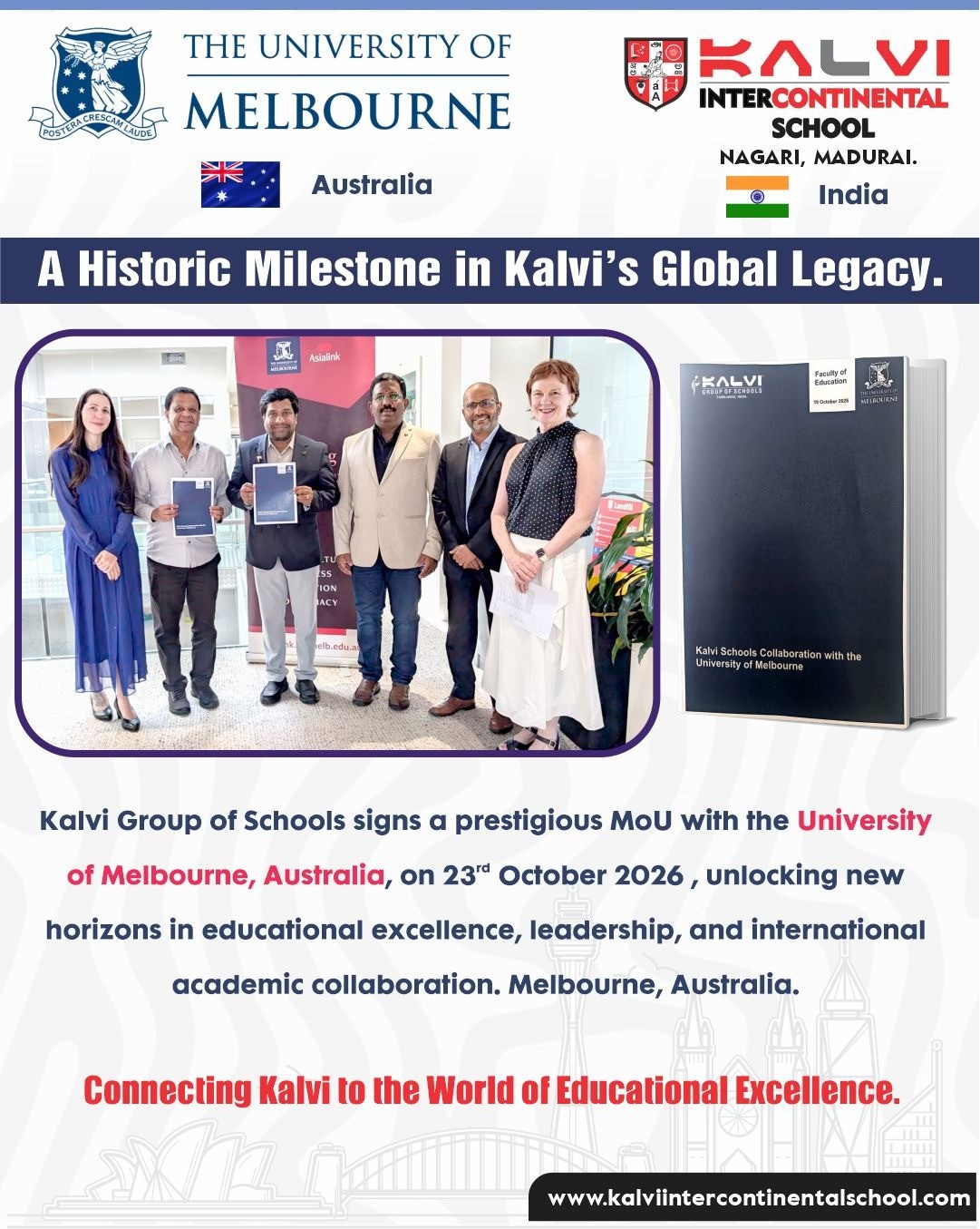A Historic Milestone in Kalvi's Global Legacy.
